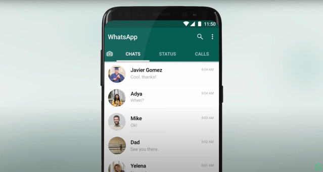 Interfaz de WhatsApp