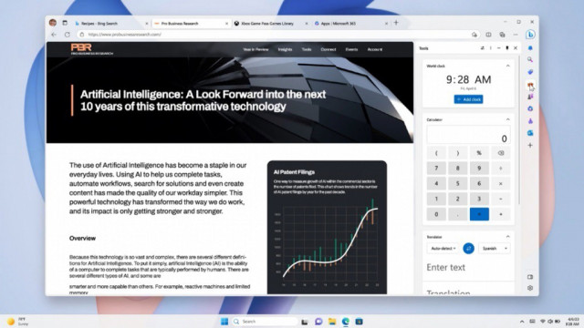 Nueva apariencia de Edge.