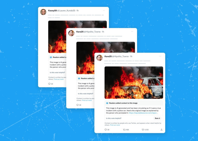Twitter prueba la nueva función de verificación 'Notas sobre los medios'.