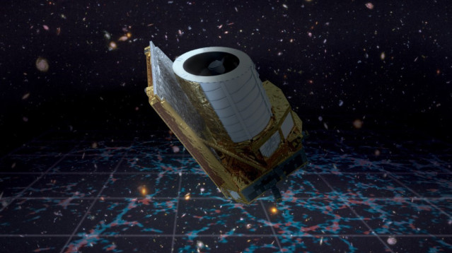 Ilustración de la misión espacial Euclid en el espacio