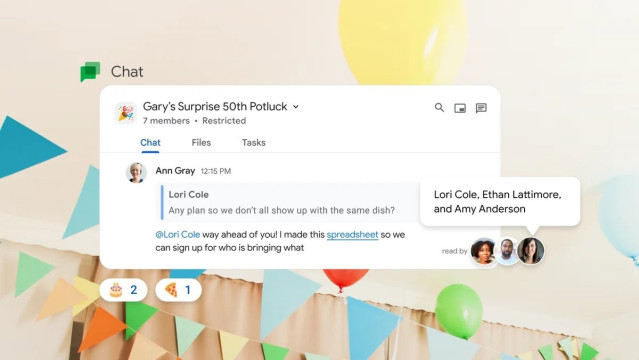 Google Chat introduce siete nuevas funciones.