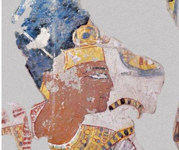 Retrato de Ramsés II en la tumba de Nakhtamun, Jefe del Altar en el Ramesseum (tumba TT 341, posiblemente XX Dinastía, alrededor de 1100 a.C.).