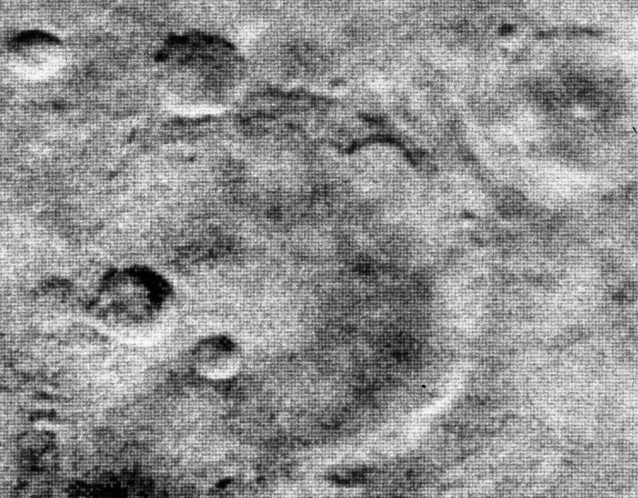 Una de las primeras imágenes orbitales de Marte