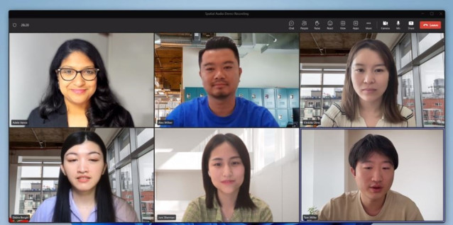 Interfaz de Microsoft Teams