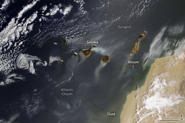 Canarias captada por rel satélite Terra de la NASA