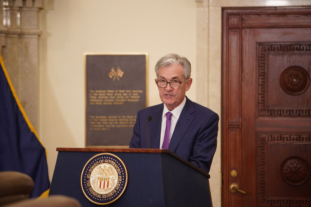 Archivo - El presidente de la Fed, Jerome Powell,