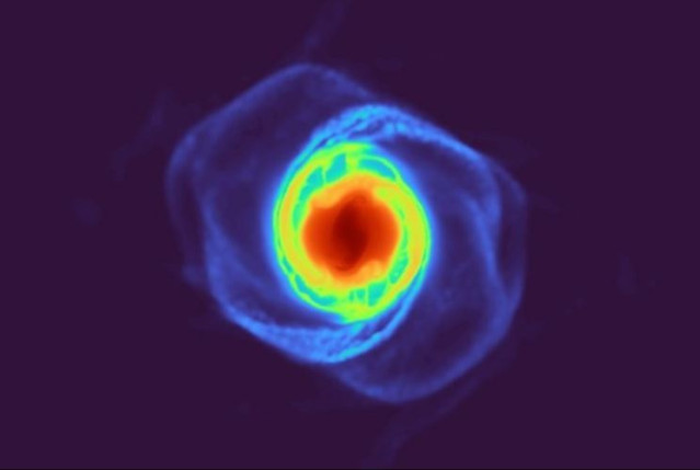 Simulación del impacto planetario