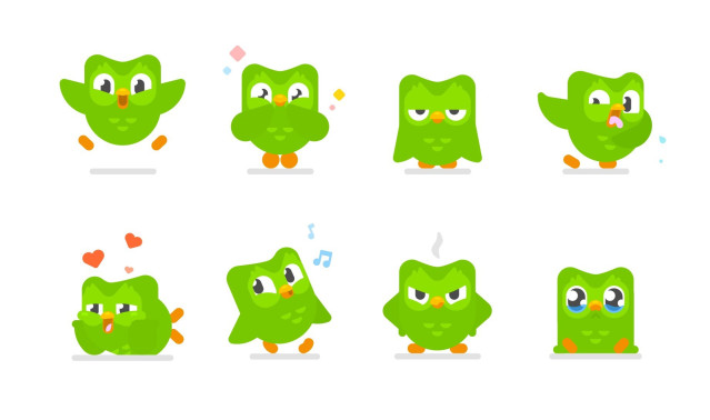 Logo de Duolingo.