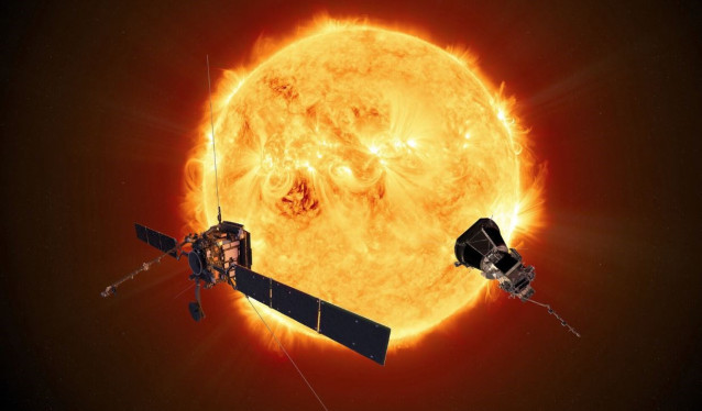 Ilustración de las misiones Solar Orbiter y Parker