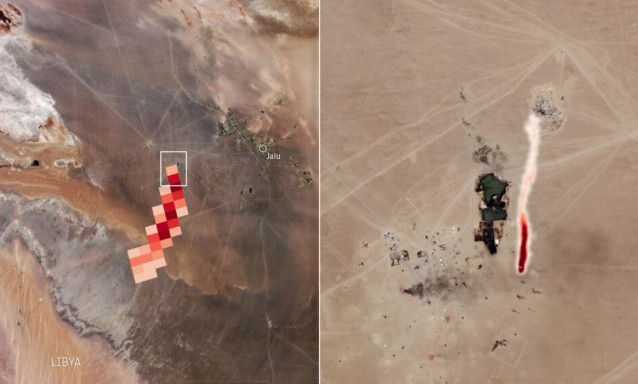Emisiones de metano en oleoductos de Libia