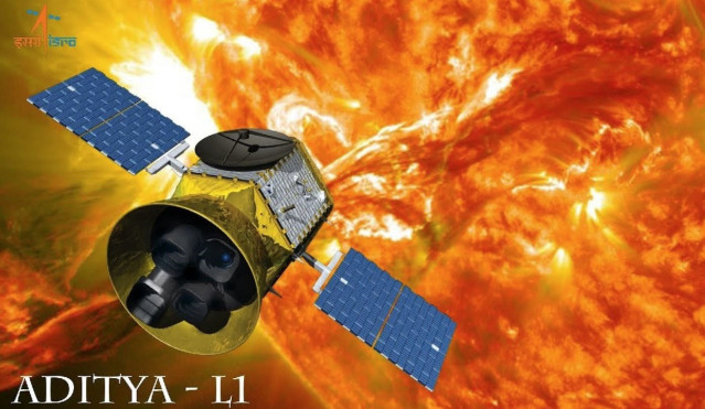 Ilustración del observatorio solar indio Aditya-L 1