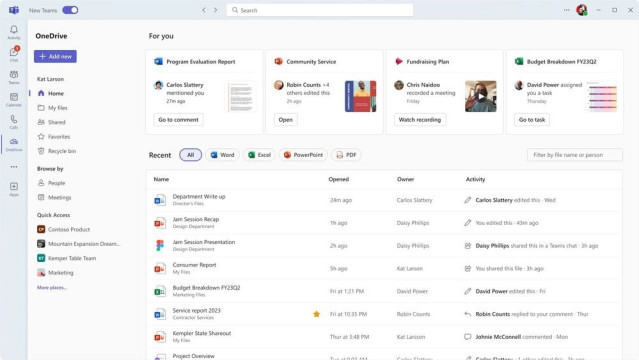 Interfaz rediseñada de OneDrive