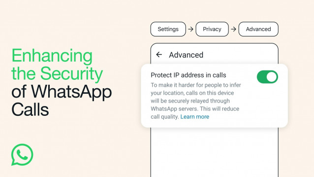 La nueva función de WhatsApp para ocultar la dirección IP en las llamadas.