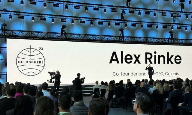 Alex Rinke, codirector general y cofundador de Celonis, en elevento anual Celosphere
