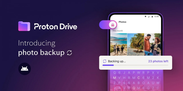 La nueva función de copia de seguridad de fotografías para Androi de Proton Drive.