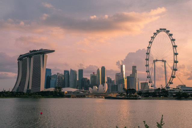 Archivo - Panorámica de Singapur.