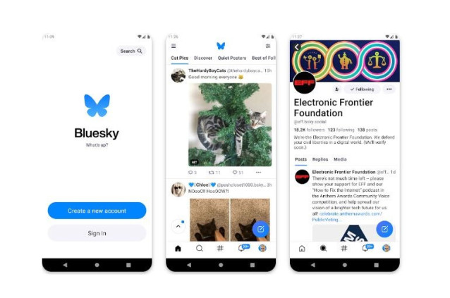Interfaz de Bluesky para Android