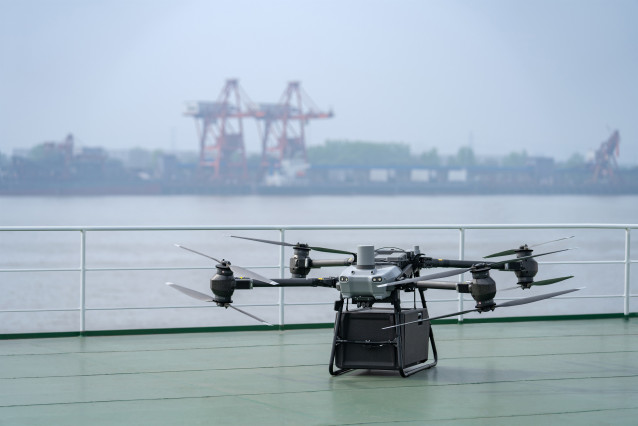 Archivo - Dron de reparto DJI FlyCart 30