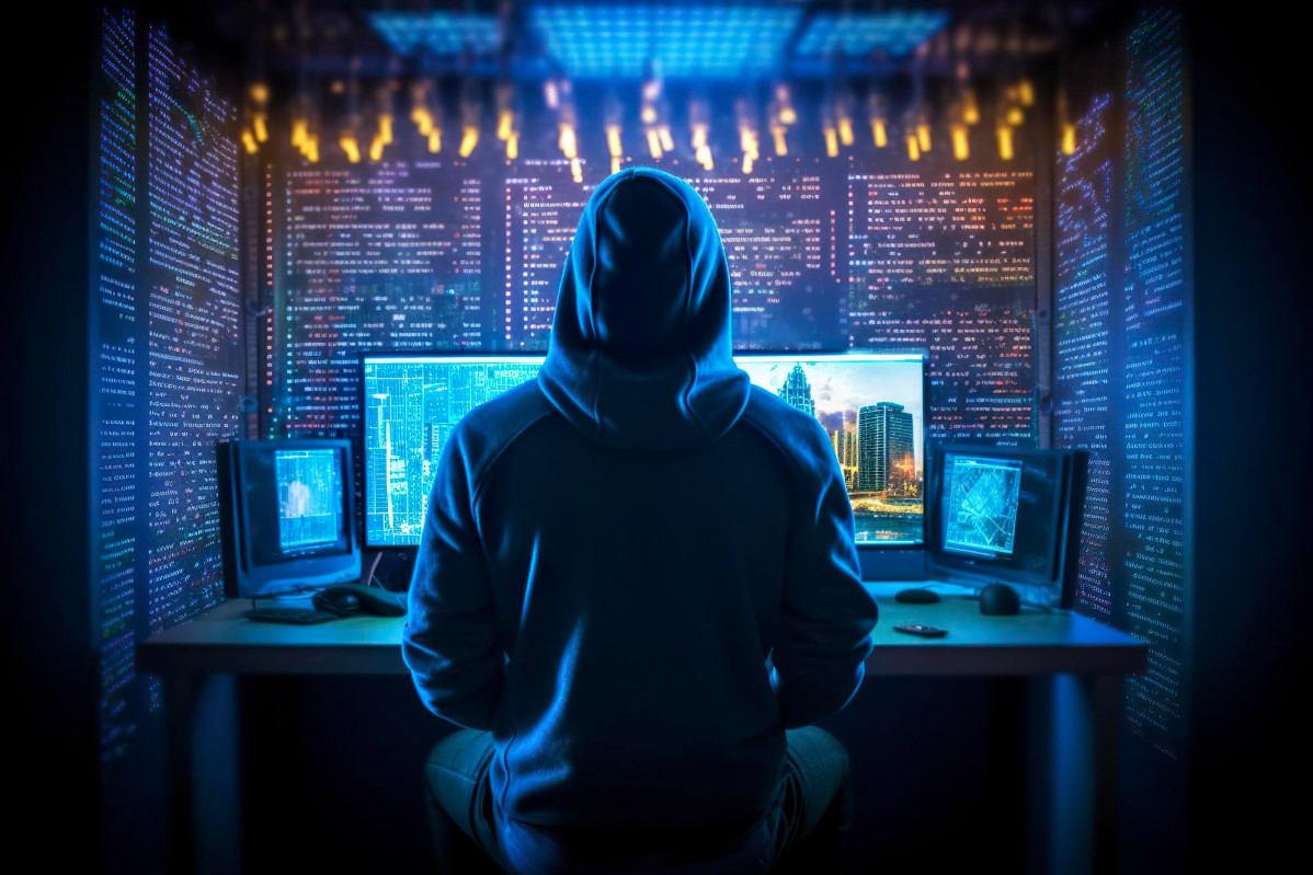 Detras hacker robot anonimo concepto pirateria cibernetica seguridad cibernetica crimen cibernetico ataque cibernetico etc ia generativa (1) (1)