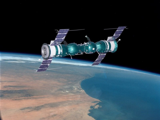 Archivo - Ilustración de las naves Soyuz 4 y 5 de la Unión Soviética