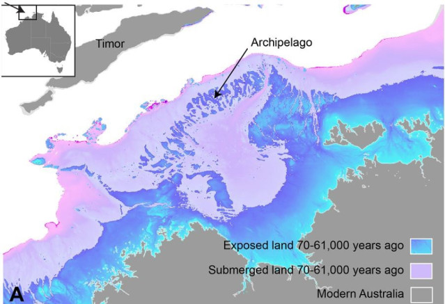 Durante la bajada del nivel del mar, se formó un vasto archipiélago en la plataforma continental del noroeste de Australia.