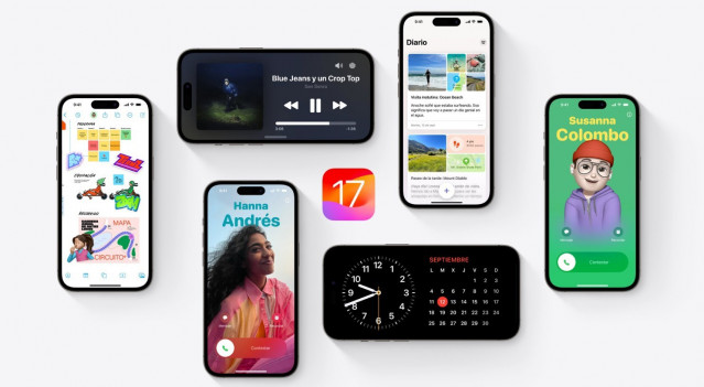 Archivo - El sistema operativo de Apple iOS 17.