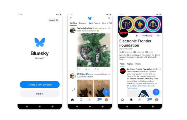 Archivo - Interfaz de Bluesky para Android