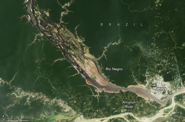 Efectos de la sequía en la cuenca del Amazonas en 2023