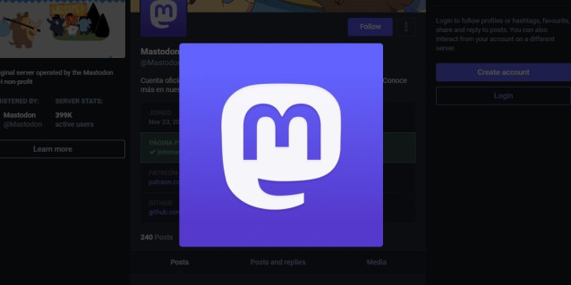 Archivo - Perfil de Mastodon.
