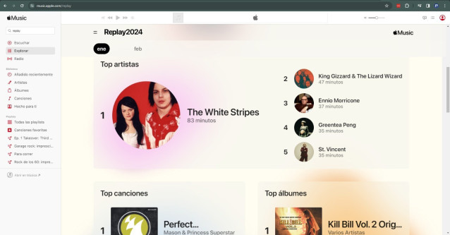 El nuevo resumen mensual de Apple Music Replay.