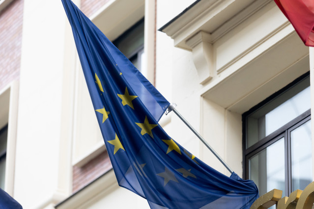 Archivo - Una bandera de la Unión Europea, a 3 de enero de 2024, en Madrid (España).