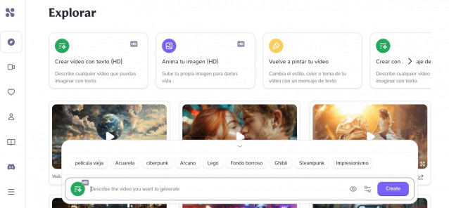 Herramienta de generación de vídeo Haiper