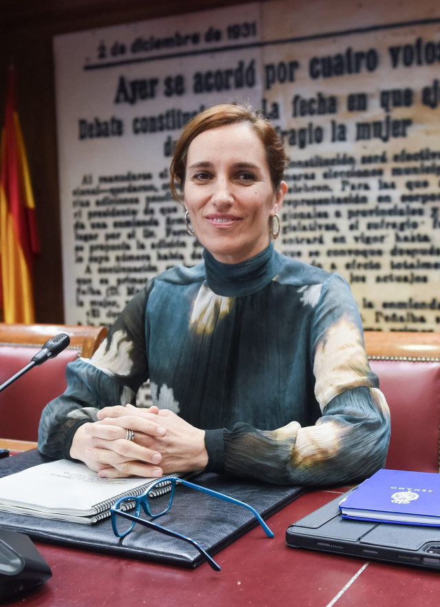 La ministra de Sanidad, Mónica García, comparece durante una Comisión de Sanidad, en el Senado, a 14 de marzo de 2024, en Madrid (España). Durante la comparecencia, la ministra ha informado sobre las líneas generales de su departamento.