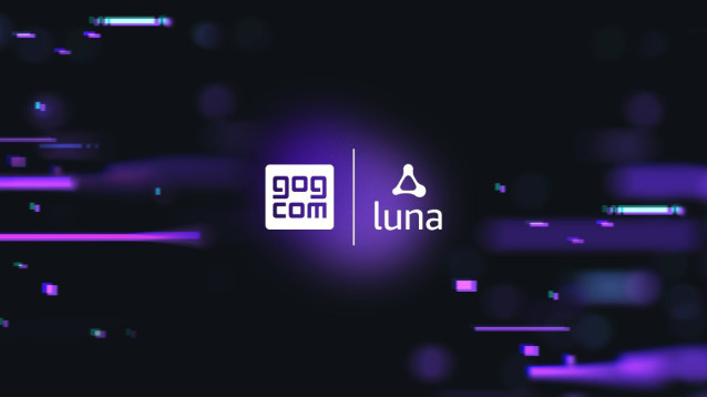 Logotipos de la tienda de videojuegos GOG y la plataforma de juego Amazon Luna