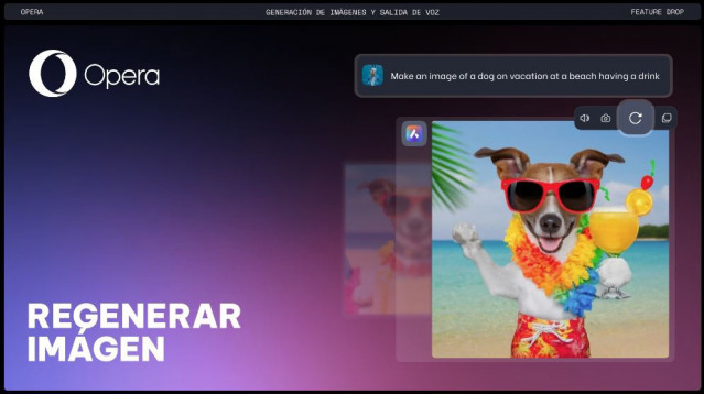Opera ahora puede generar imágenes y leer en voz alta respuestas de texto