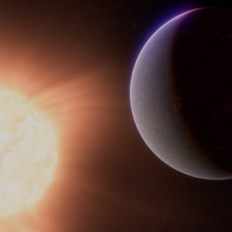 El concepto de este artista muestra cómo podría verse el exoplaneta 55 Cancri e.