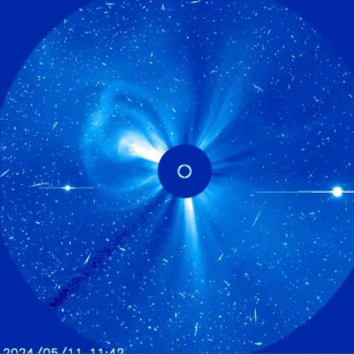 Vitsa de la tormenta solar del 11 de mayo de 2024 tomada por la nave SOHO