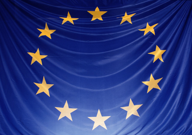Bandera de la Unión Europea (UE).