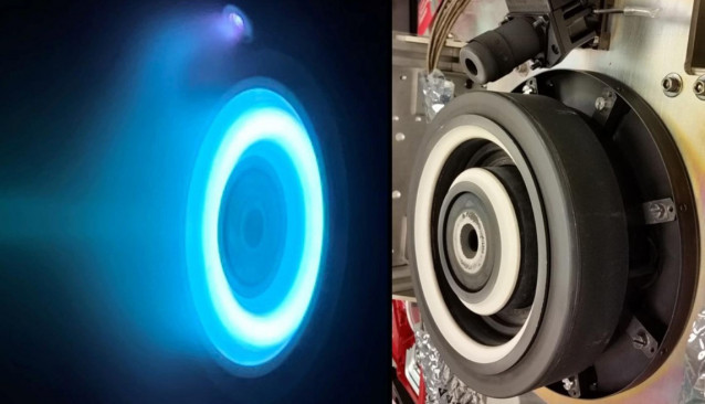 Propulsor iónico de la nave espacial Psyche