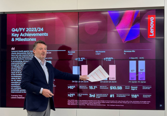 Lenovo supera el 30% de la cuota de mercado de PC en España impulsado por el sector profesional.