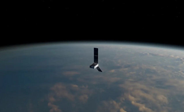 El concepto de este artista representa uno de los dos PREFIRE CubeSats en órbita alrededor de la Tierra.