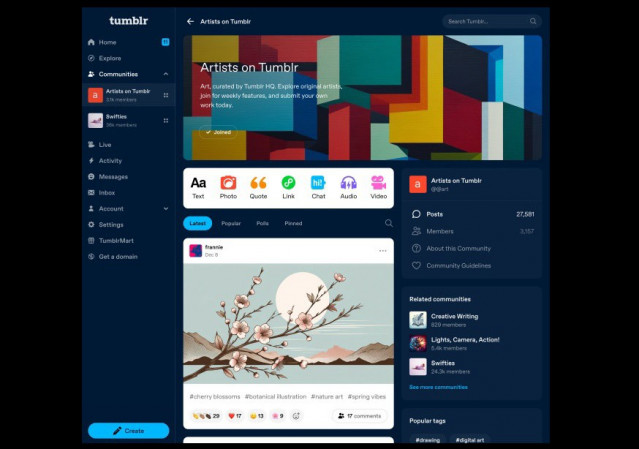 Comunidades en la red social Tumblr