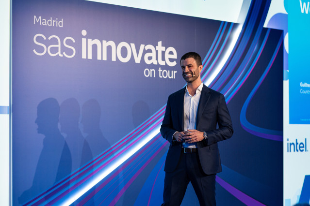 Guilherme Reis, director general de SAS para España y Portugal, durante el SAS Innovate on Tour 2024