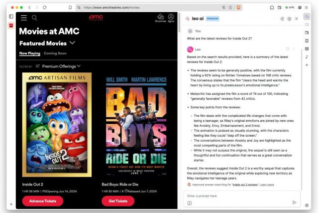 Respuestas de Leo con los resultados del buscador Brave Search