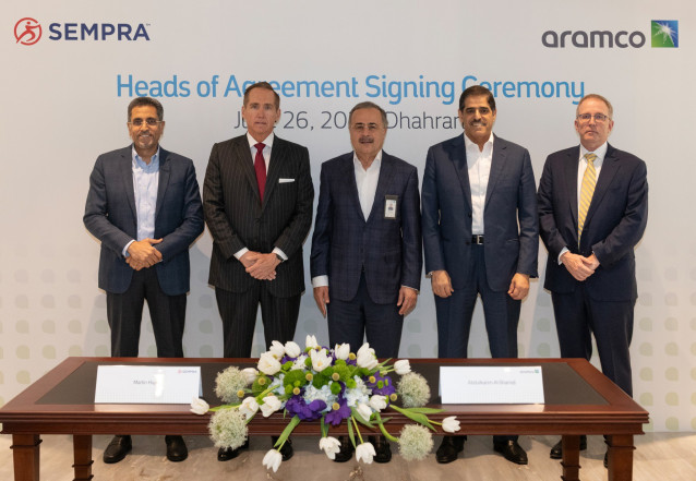 Aramco firma un acuerdo con Sempra