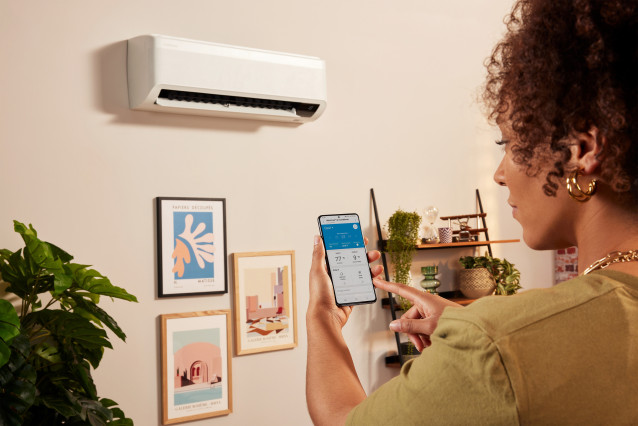 Archivo - Dispositivos de climatización para el hogar de Samsung.