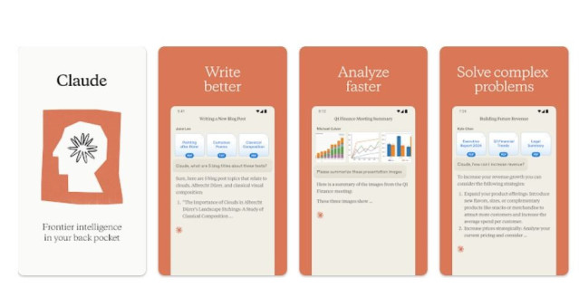 Interfaz de la aplicaicón Claude de Anthropic para Android