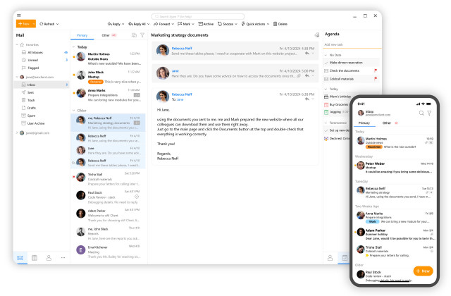 eM Client: the new version of the email app for Windows, Mac, Android and iOS incorporates AI tools.