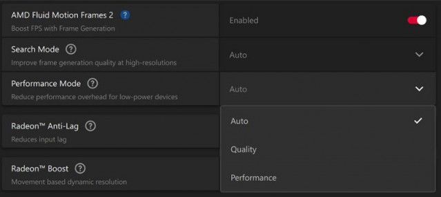 Recurso de panel con optimizaciones y ajustes Fluid Motion Frames 2