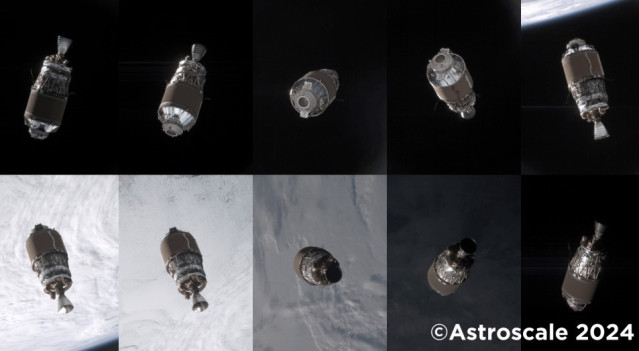 Imágenes de la 'observación de vuelo' del 15 de julio realizada por el satélite de demostración ADRAS-J de Astroscale